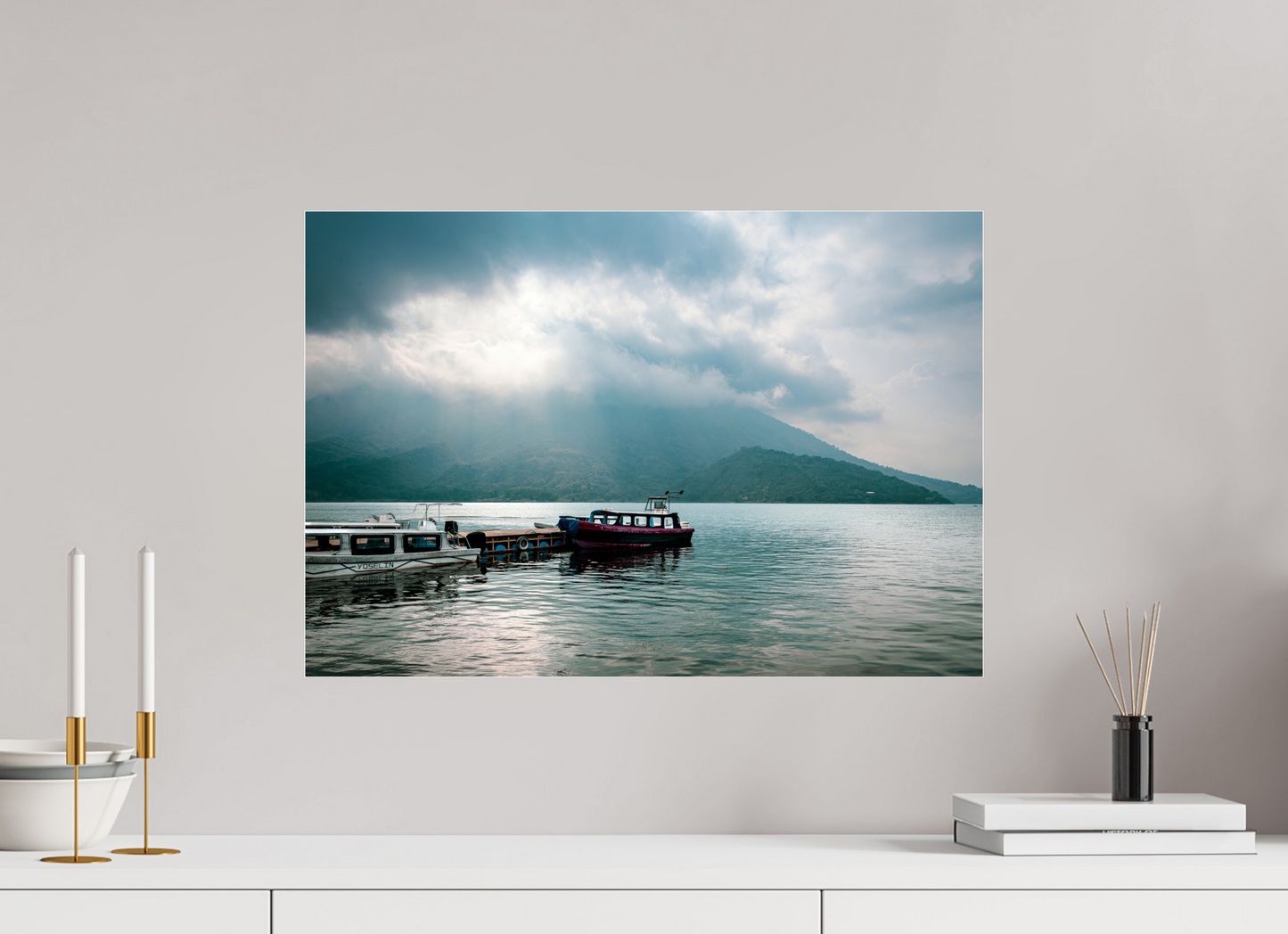 23.3 x 16″, Acrylic Photo Print Lake Atitlán