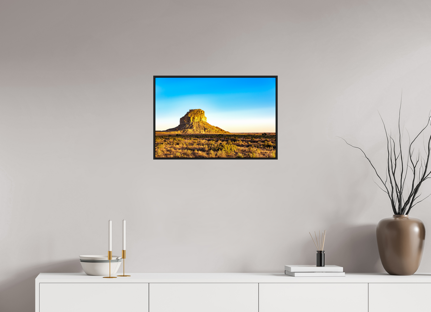 24 x 16″, Framed Acrylic Photo Print Fajada Butte