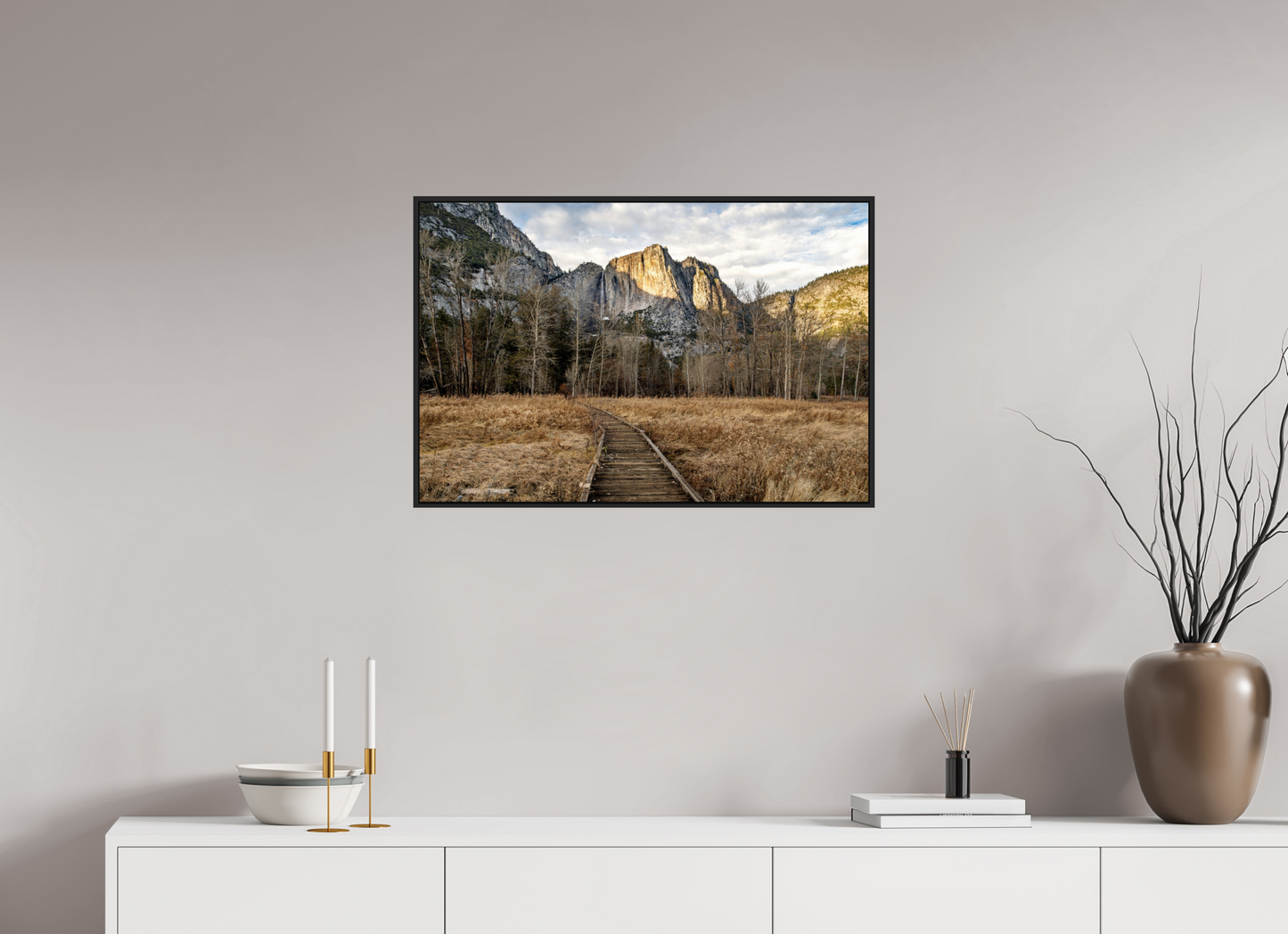 30 x 20″, Framed Acrylic Photo Print Yosemite Falls