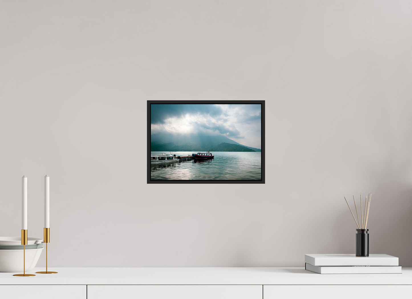11.7 x 8″, Framed Acrylic Photo Print Lake Atitlán