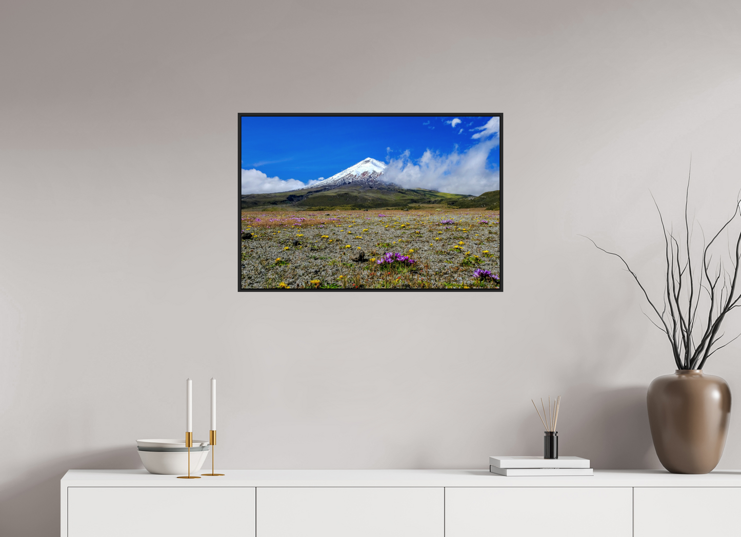 30 x 20″, Framed Acrylic Photo Print Cotopaxi Colors