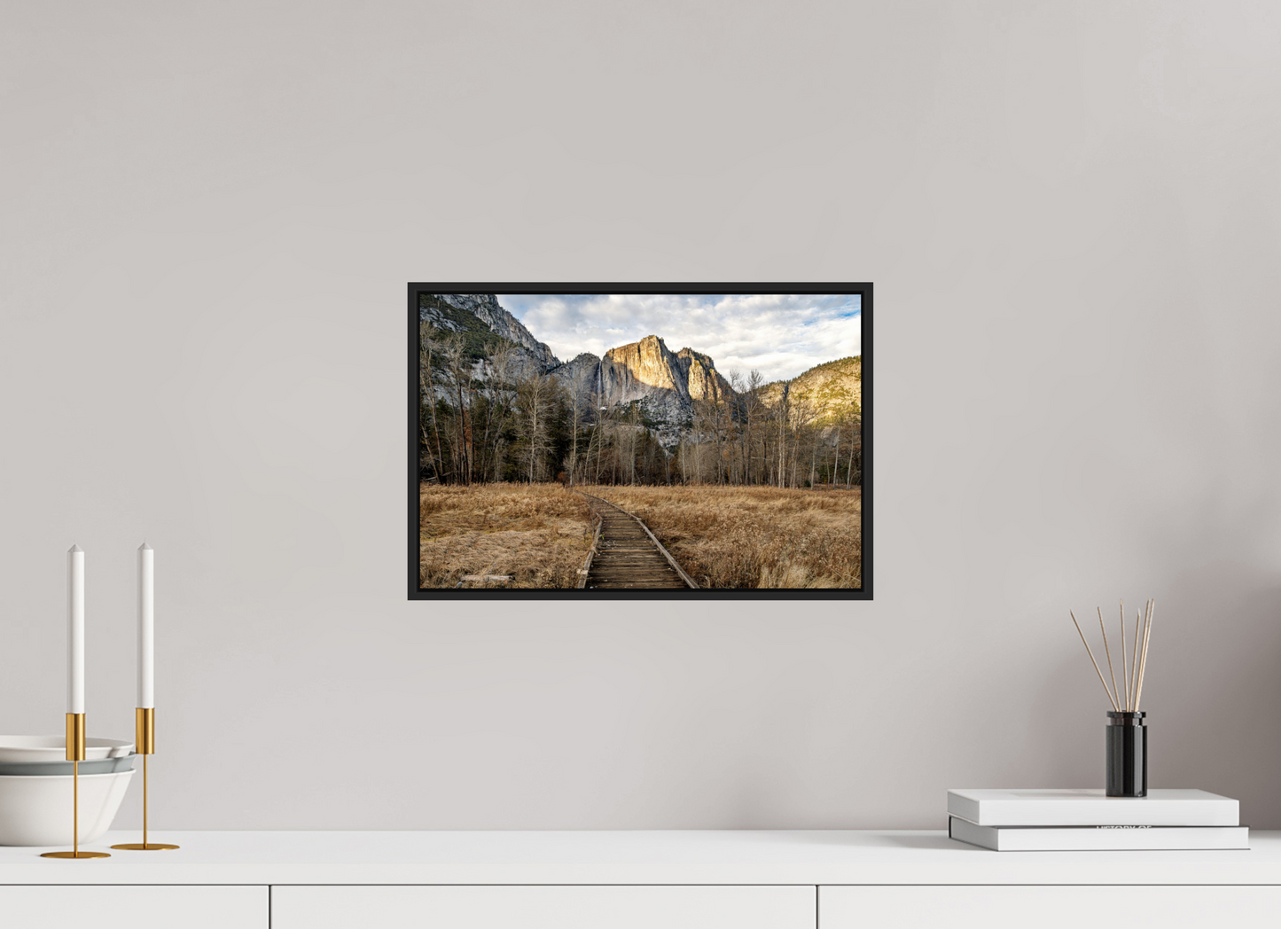 15 x 10″, Framed Acrylic Photo Print Yosemite Falls