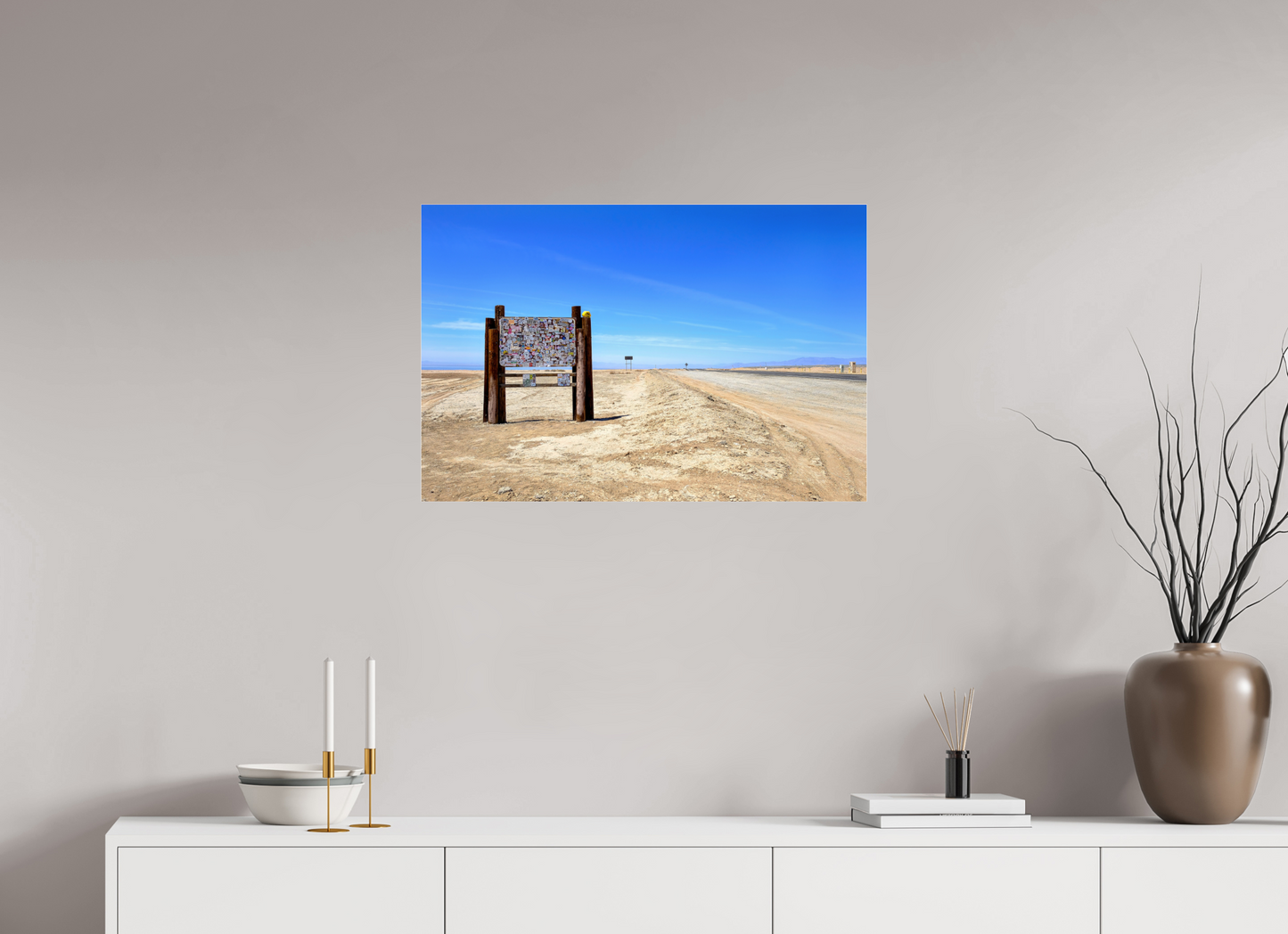 30 x 20″, Acrylic Photo Print Highway Sign