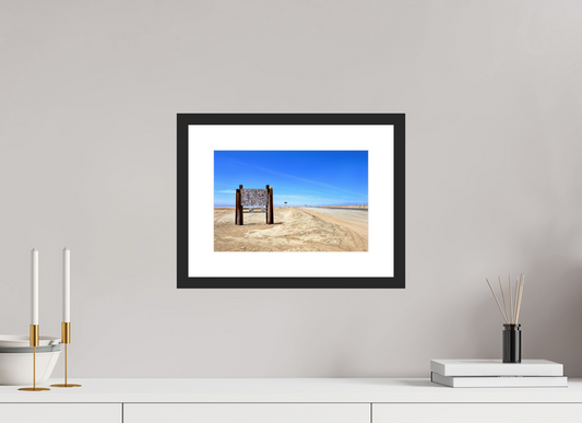 12 x 8″, Framed Fine Art Print Highway Sign