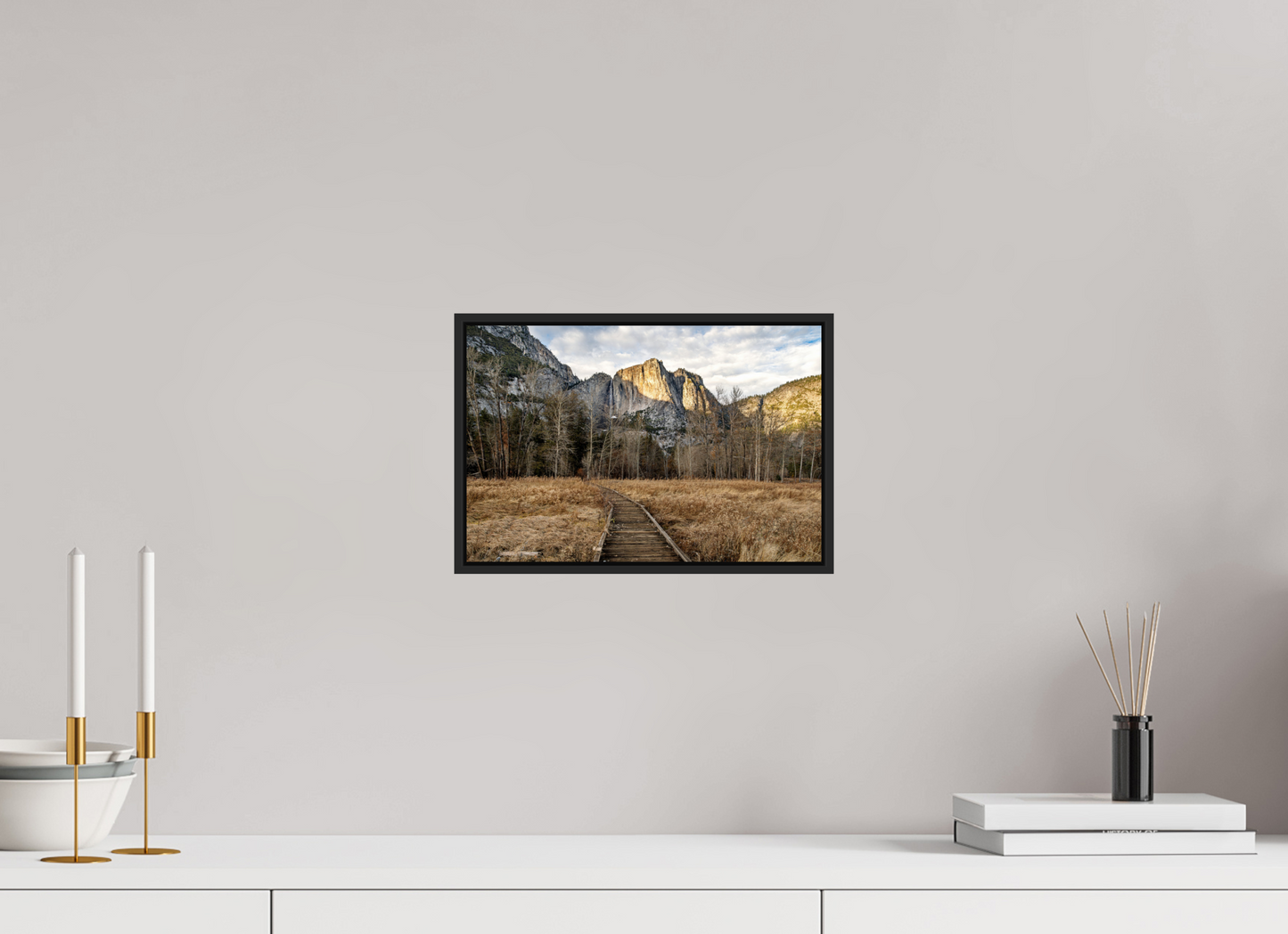 12 x 8″, Framed Acrylic Photo Print Yosemite Falls